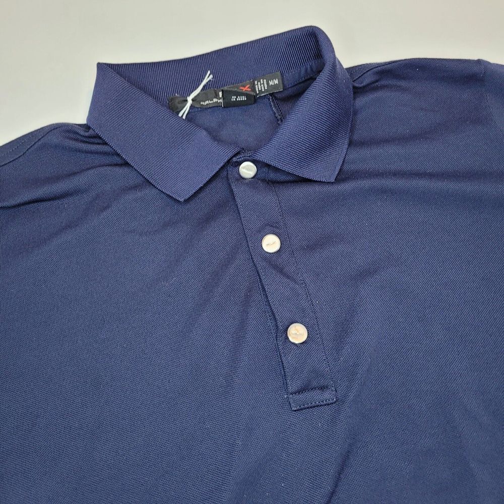 RLX Ralph Lauren Polo Shirt Womens Medium Navy Blue Excellent Mesh Performance